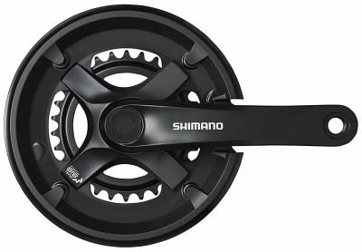Shimano kliky Tourney FC-TX501-L, 175mm, 46-30 zubů, černé s krytem, v krabičce