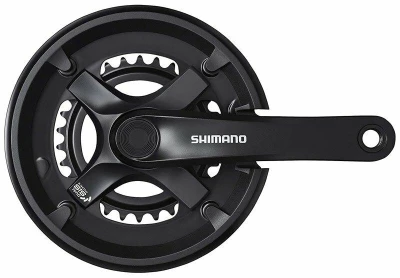 Shimano kliky Tourney FC-TX501-L 175mm 46x30 zubů, černé s krytem Shimano kliky Tourney FC-TX501-L 175mm 46x30 zubů, černé s krytem