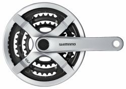Shimano kľuky Tourney FC-TX501-S 170mm 48x38x28 zubov, strieborné s krytom, v krabičke