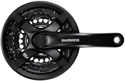 Shimano kliky Tourney FC-TY501-L 170mm 42-34-24 zubů, černé s krytem Shimano kliky Tourney FC-TY501-L 170mm 42-34-24 zubů, černé s krytem