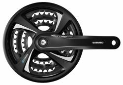 Shimano kliky Tourney TX FC-TX801-L 175mm 48-38-28 zubů, černé s krytem Shimano kliky Tourney TX FC-TX801-L 175mm 48-38-28 zubů, černé s krytem