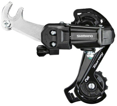 Shimano měnič Tourney RD-TY200SS hák 6/7 speed , dlouhé vodítko, černý Shimano měnič Tourney RD-TY200SS hák 6/7 speed , dlouhé vodítko, černý
