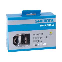 SHIMANO Pedále MTB SPD PDM520S strieborné