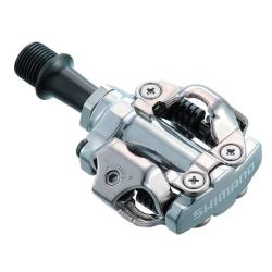 SHIMANO Pedále MTB SPD PDM540 so zarážkami, strieborné