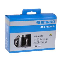 SHIMANO Pedály MTB SPD PDM540 se zarážkami, stříbrné