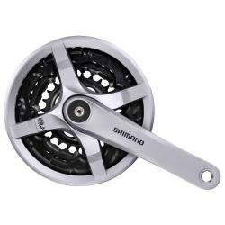 Shimano Tourney FC-TY501 42/34/24 Stříbrné 170mm kliky Shimano Tourney FC-TY501 42/34/24 Stříbrné 170mm kliky