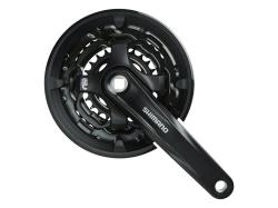 Shimano Tourney FC-TY501 48/38/28 čierne 170mm kľuky Shimano Tourney FC-TY501 48/38/28 čierne 170mm kľuky