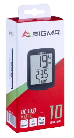 SIGMA Počítač BC 10.0, černo-bílý