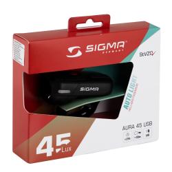 SIGMA Světlo přední AURA 45 USB, černé