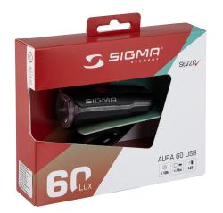 SIGMA Světlo přední AURA 60 USB, černé