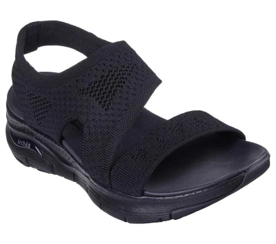 Skechers Arch Fit Brightest Day W black 2025 dámské sandály POUZE Velikost EU 37 (VÝPRODEJ)