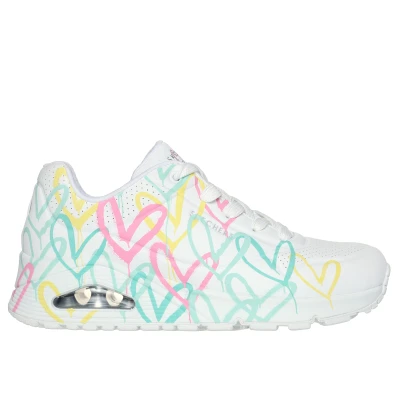 Skechers Uno Changed Love W white/multi color dámské tenisky
