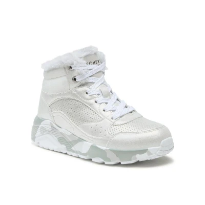 Skechers Uno Lite Camo Dazzle silver/grey dětské zimní boty
