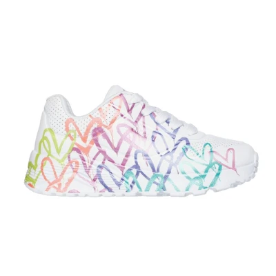 Skechers Uno Lite Metallic Joy Jr white/multi color dětské tenisky