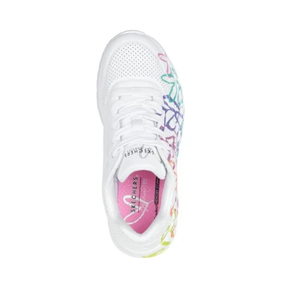 Skechers Uno Lite Metallic Joy Jr white/multi color dětské tenisky