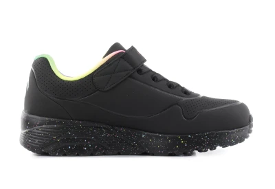 Skechers Uno Lite Rainbow Specks K black/multi rainbow dětské tenisky