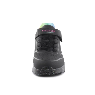 Skechers Uno Lite Rainbow Specks K black/multi rainbow dětské tenisky