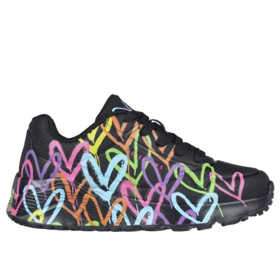 Skechers Uno Lite X JGoldCrown Lace Up K black/multi dětské tenisky