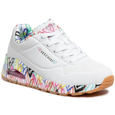 Skechers Uno Loving Love W white dámské tenisky