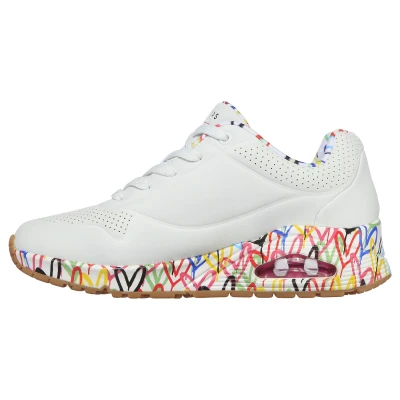 Skechers Uno Loving Love W white dámské tenisky