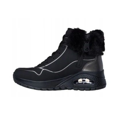 Skechers Uno Rugged Zip Up black/black dámské zimní boty