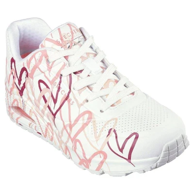 Skechers Uno Spread The Love W white/multi pink dámské tenisky