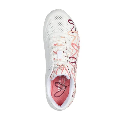 Skechers Uno Spread The Love W white/multi pink dámské tenisky