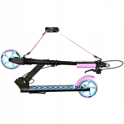 Raven Pastelle BLACK/PINK 145 mm koloběžka s ruční brzdou a odpružením