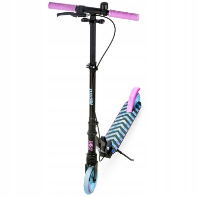 Raven Pastelle BLACK/PINK 145 mm koloběžka s ruční brzdou a odpružením