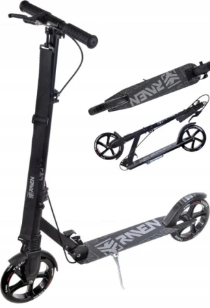 Raven Straight PRO black 200 mm skládací odpružená koloběžka s ruční brzdou