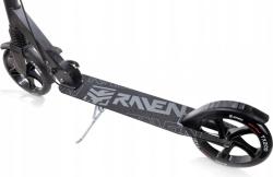 Raven Straight PRO black 200 mm skládací odpružená koloběžka s ruční brzdou