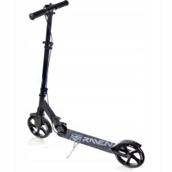 Raven Straight PRO black 200 mm skládací odpružená koloběžka s ruční brzdou