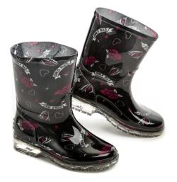 Cortina.be Slobby 166-0031-T1 čierne detské gumáky