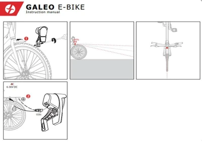 Spanninga Galeo XE 4 E-bike černé přední světlo