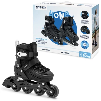Spokey 4ONE 4v1, černé dětské brusle
