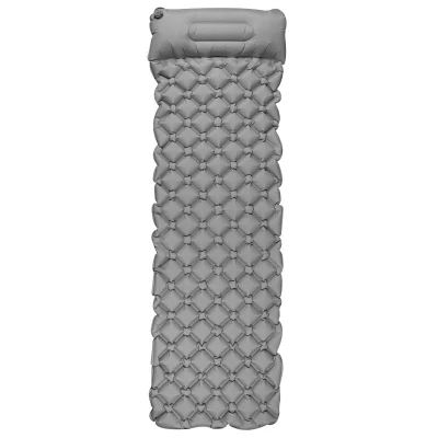 Spokey AIR BED PILLOW Nafukovací matrace s polštářkem, 190 x 60 x 6 cm, R-Value 2.5, šedá