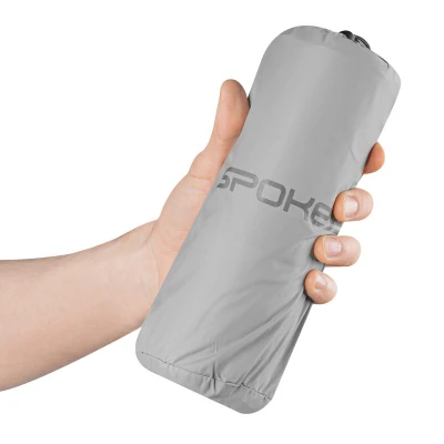 Spokey AIR BED PILLOW Nafukovací matrace s polštářkem, 190 x 60 x 6 cm, R-Value 2.5, šedá