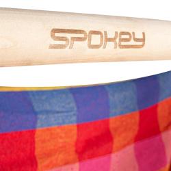 Spokey BENCH DELUXE KÁRO barevné Houpací síť - sedátko pro dva, do 160 kg (VÝPRODEJ)