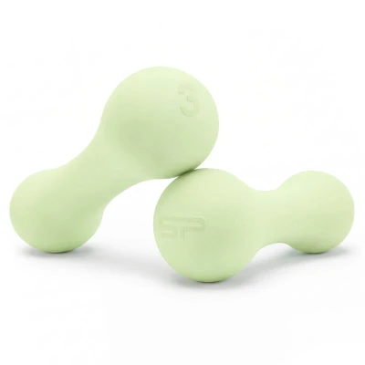 Spokey BONE světle zelená sada neoprenových činek 3 kg