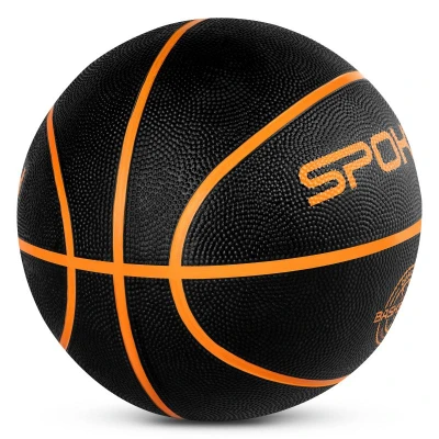 Spokey CROSS Basketbalový míč, černý
