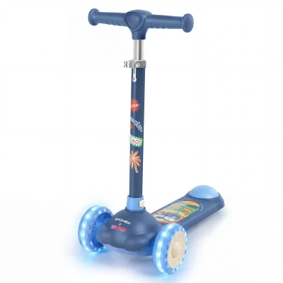 Spokey FIORI Skládací dětská tříkolová koloběžka, modrá