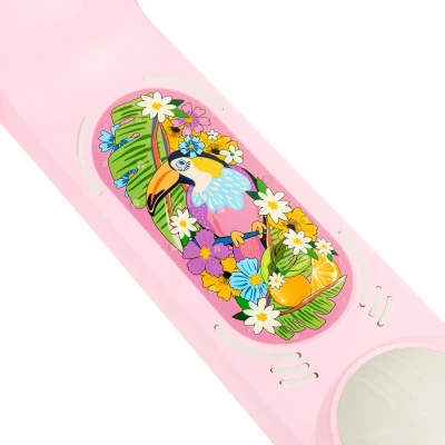Spokey FIORI Skládací dětská tříkolová koloběžka, růžová