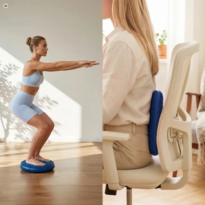 Spokey FIT SEAT tmavě modrý balanční polštář