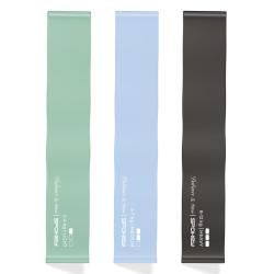 Spokey FLEX SET Sada 3 posilovacích gum, béžová, světle modrá, hnědá