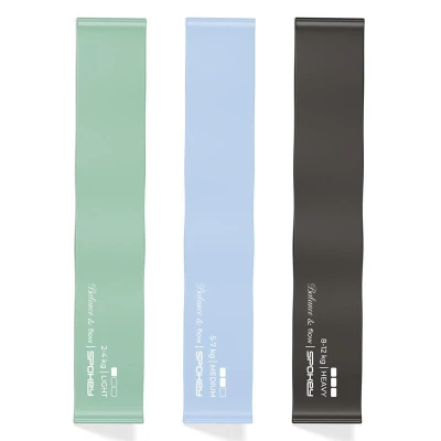 Spokey FLEX SET Sada 3 posilovacích gum, béžová, světle modrá, hnědá Spokey FLEX SET Sada 3 posilovacích gum, béžová, světle modrá, hnědá