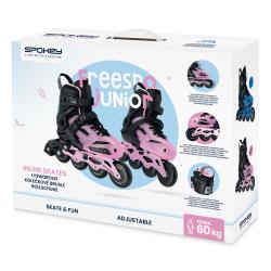 Spokey FREESPO JUNIOR Dětské kolečkové brusle, růžové
