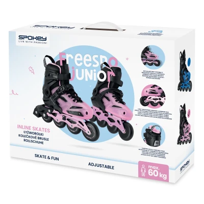 Spokey FREESPO JUNIOR růžové dětské kolečkové brusle