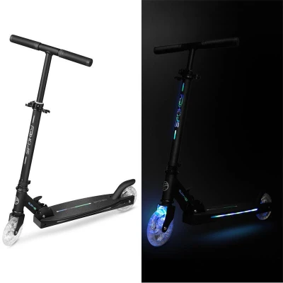 Spokey GO GLOW Svítící koloběžka, kolečka 120 mm