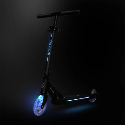 Spokey GO GLOW Svítící koloběžka, kolečka 120 mm