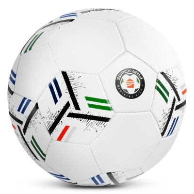 Spokey GOAL Fotbalový míč, bílý s černo-červeným vzorem